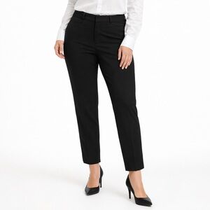 Banana Republic Sloan Curvy Fit Pants Womens 12 Black Bi-Stretch Ankle Career
